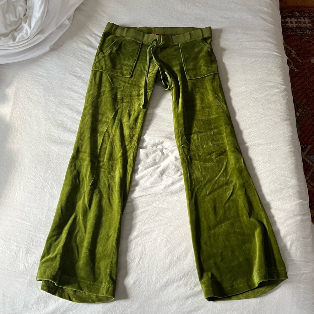 Juicy Couture Velour Green Tracksuit Pants